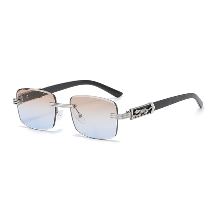 Jace Unisex Rectangle Rimless UV400 Sunglasses