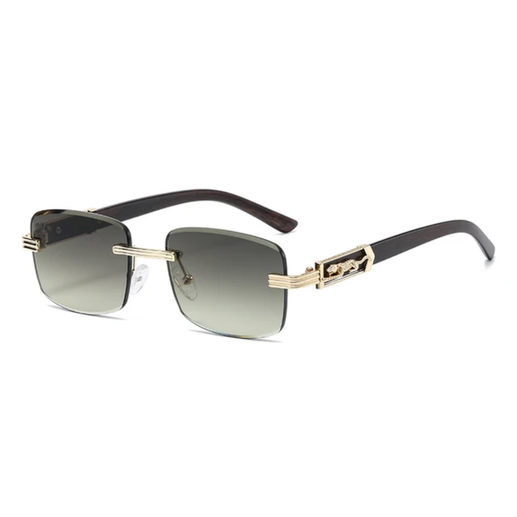 Jace Unisex Rectangle Rimless UV400 Sunglasses