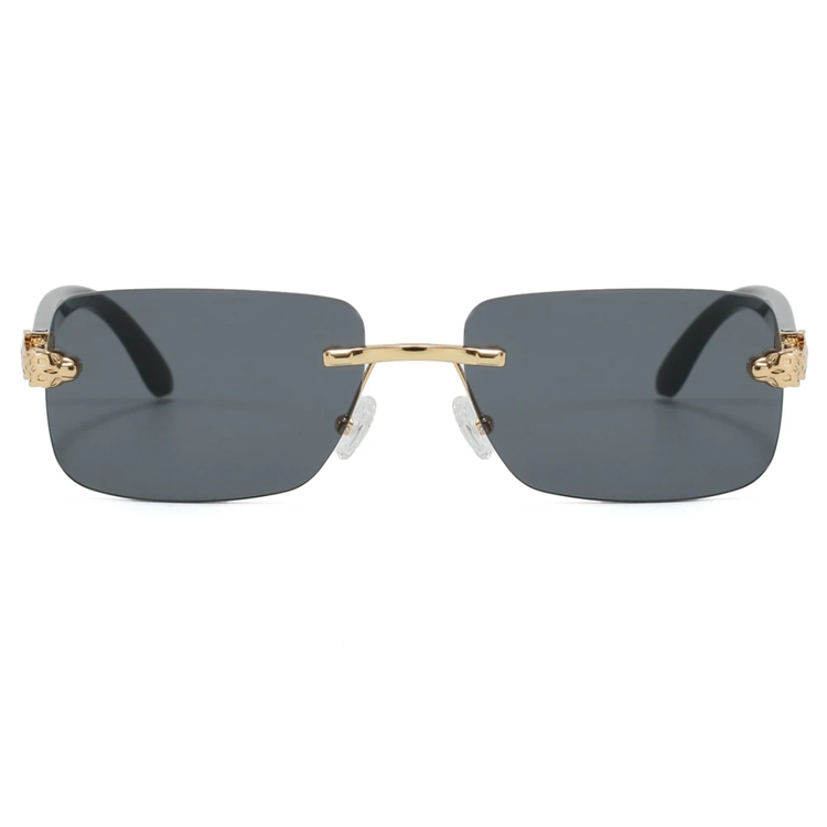 Santos Unisex Rectangle Rimless UV400 Sunglasses