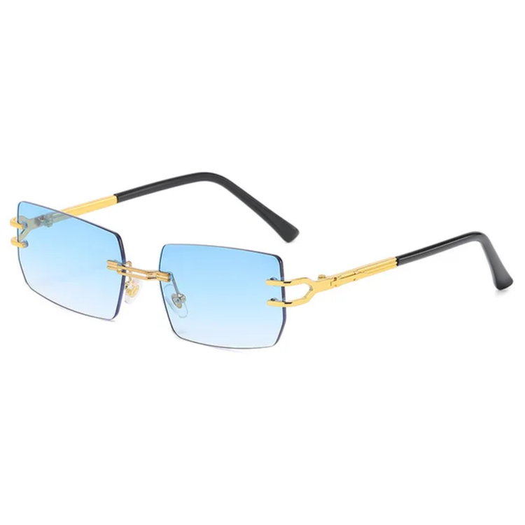 Julian Unisex Retro Rimless Rectangle Frame UV400 SUnglasses
