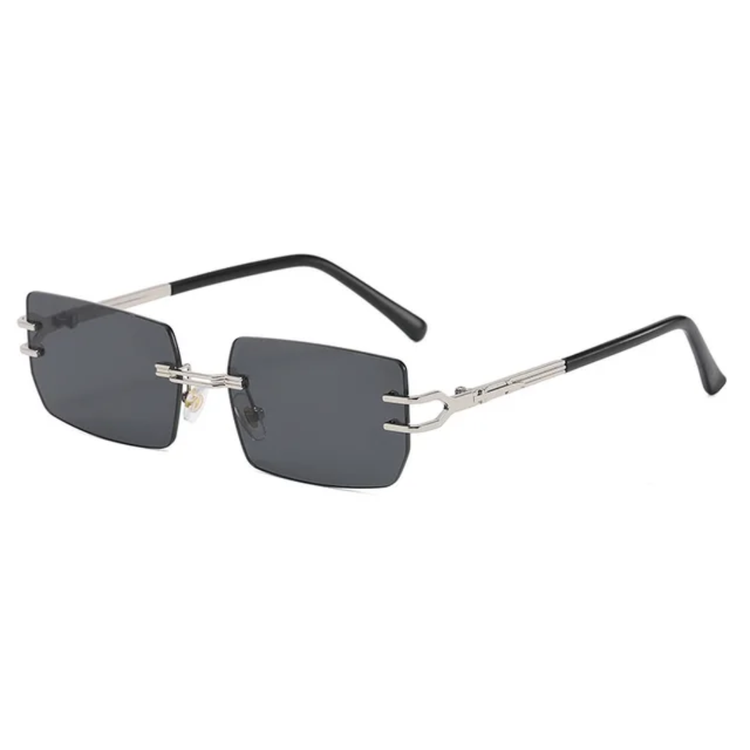 Julian Unisex Retro Rimless Rectangle Frame UV400 SUnglasses