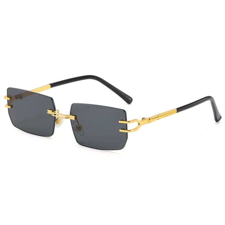 Julian Unisex Retro Rimless Rectangle Frame UV400 SUnglasses