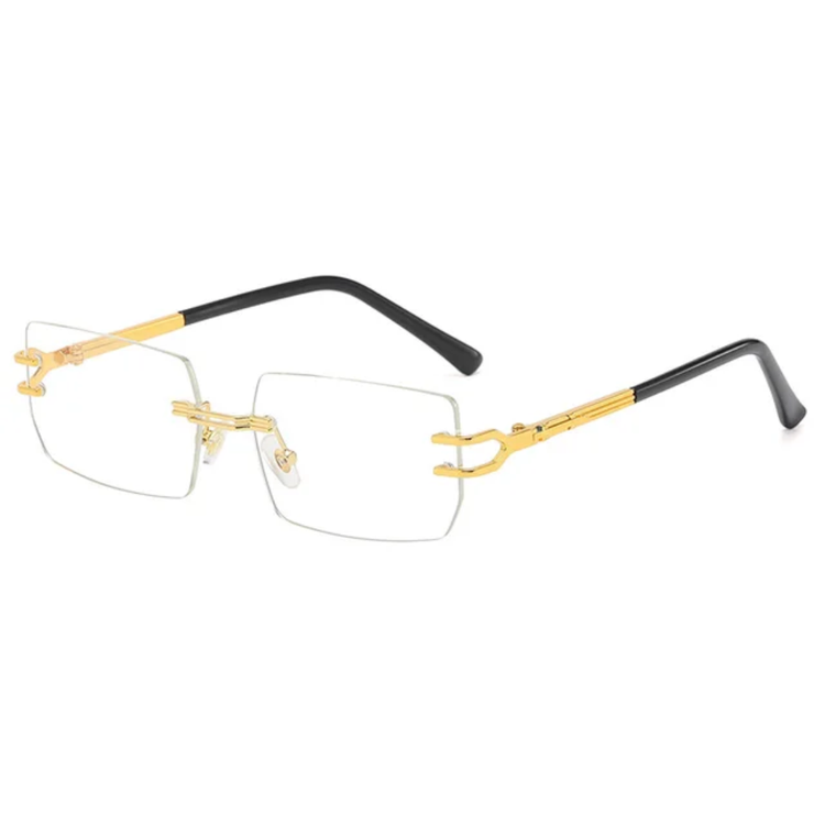 Julian Unisex Retro Rimless Rectangle Frame UV400 SUnglasses