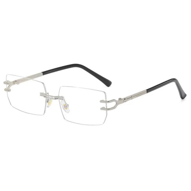 Julian Unisex Retro Rimless Rectangle Frame UV400 SUnglasses