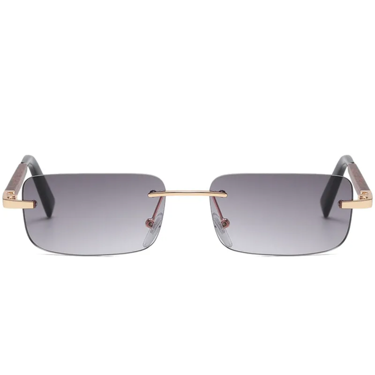 Xavier Unisex  Small Square Rimless Sunglasses