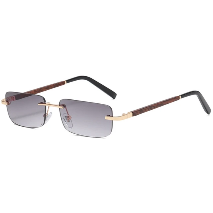 Xavier Unisex  Small Square Rimless Sunglasses