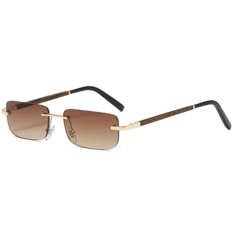 Xavier Unisex  Small Square Rimless Sunglasses