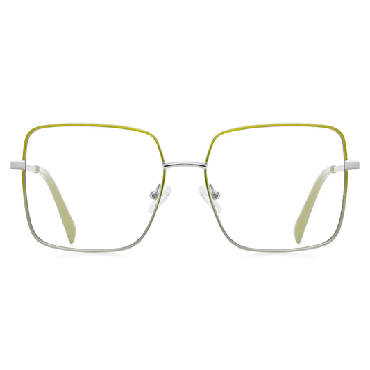 Unisex Square Metal Frame Anti Blue Light Glasses