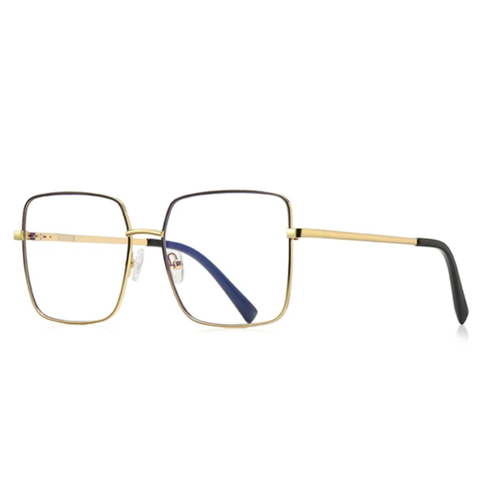 Unisex Square Metal Frame Anti Blue Light Glasses