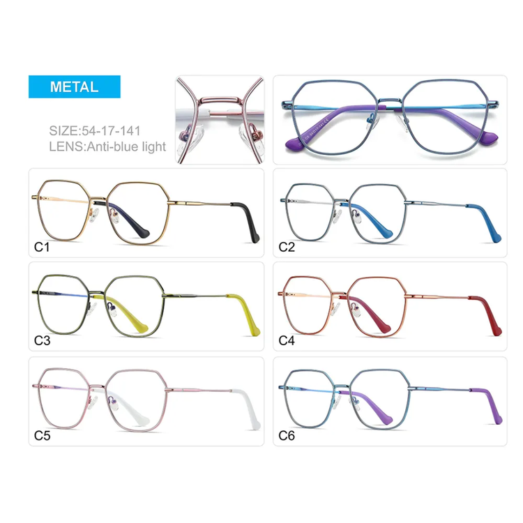 Women's Polygon Anti Blue Light Blocking Glasses