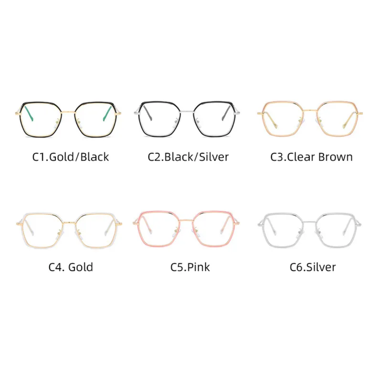 Zelda Womens Square Frame Anti Blue Light Blocking Glasses