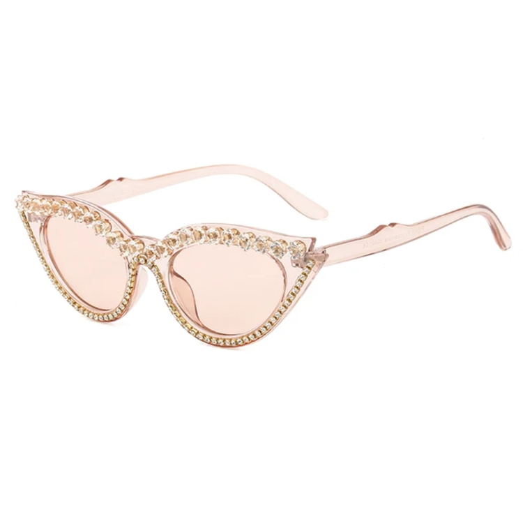 Trixie Women's Rhinestone Cat Eye Frame UV400 Sunglasses
