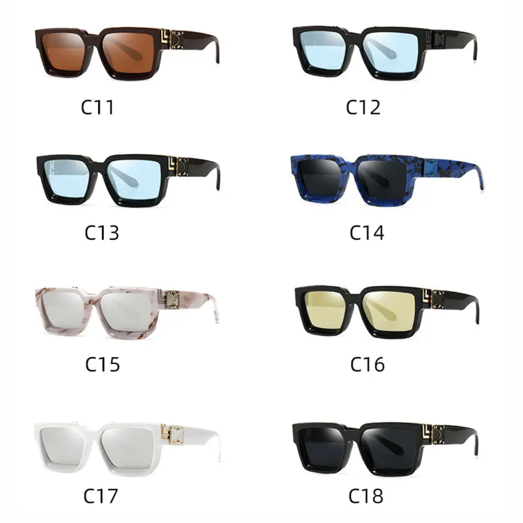 Billie Retro Unisex Square Frame UV400 Sunglasses