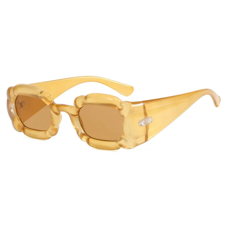 Petra Women's Inflated Petal Square Frame UV400 Sunglasses
