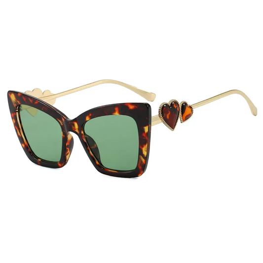 Lovern Oversized Women's Cat Eye Frame UV400 Sunglasses