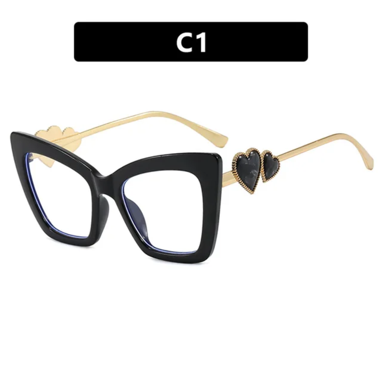 Lovern Women's Oversized Eye Frame  Anti-Blue Light Glasses