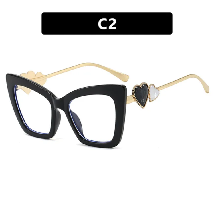 Lovern Women's Oversized Eye Frame  Anti-Blue Light Glasses