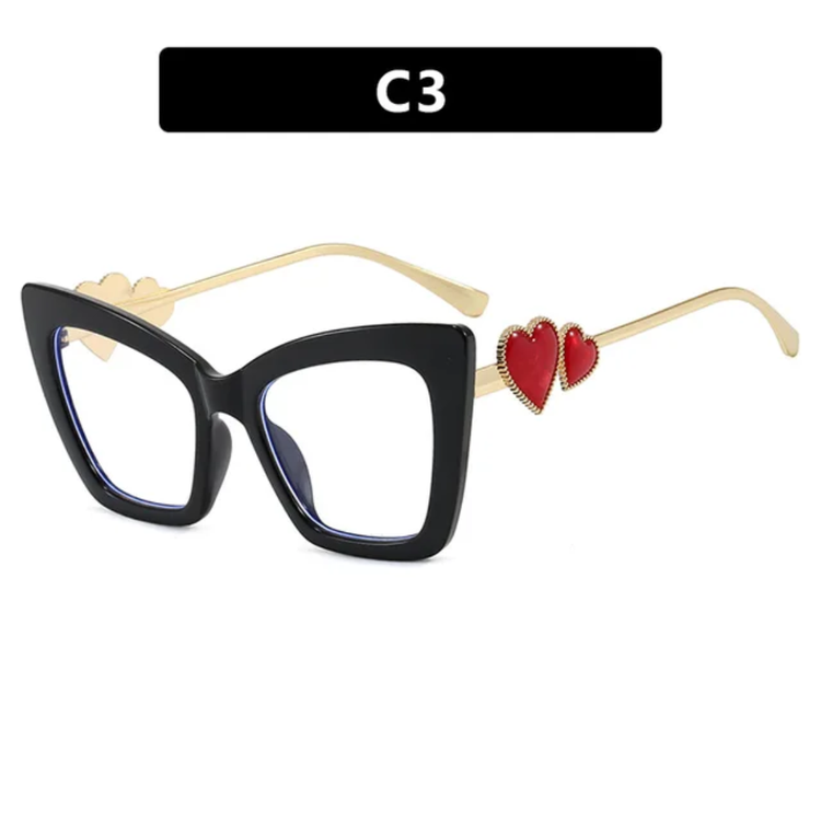 Lovern Women's Oversized Eye Frame  Anti-Blue Light Glasses