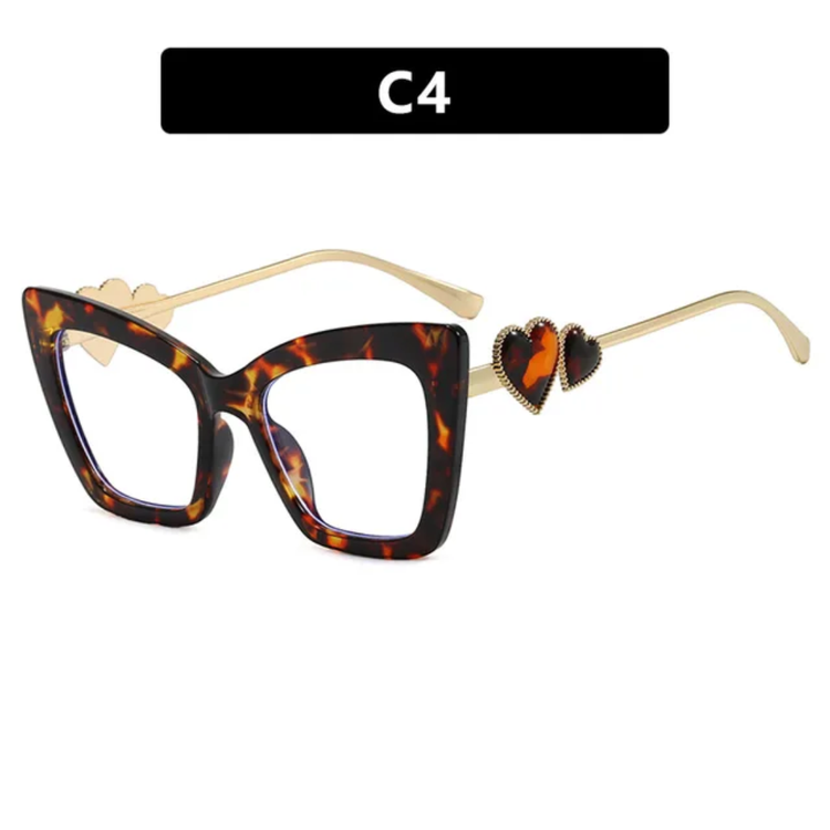 Lovern Women's Oversized Eye Frame  Anti-Blue Light Glasses