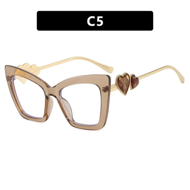 Lovern Women's Oversized Eye Frame  Anti-Blue Light Glasses