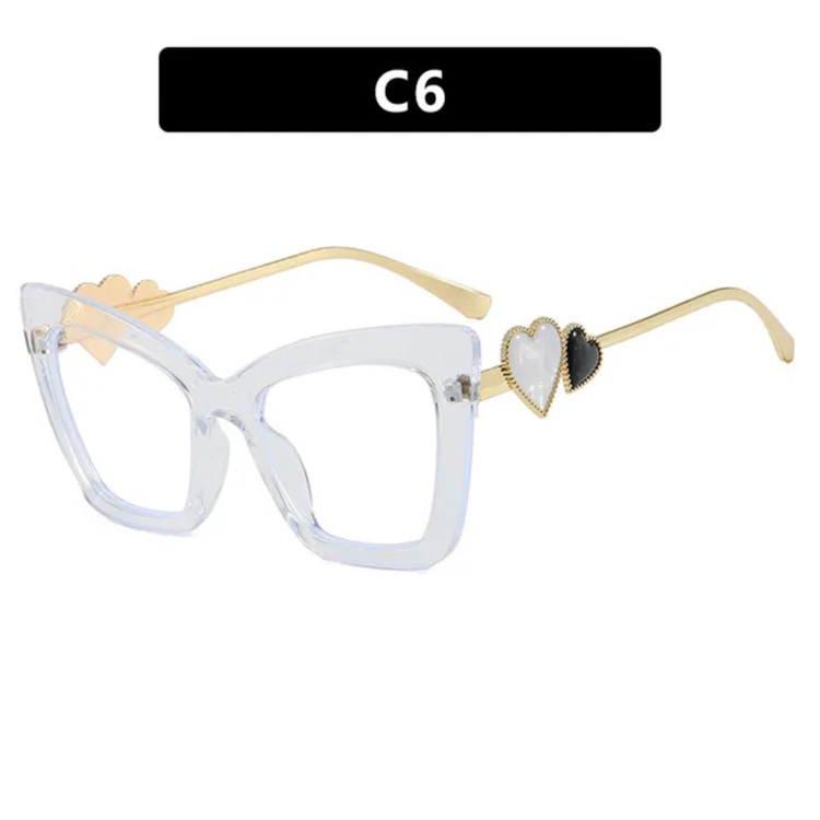 Lovern Women's Oversized Eye Frame  Anti-Blue Light Glasses