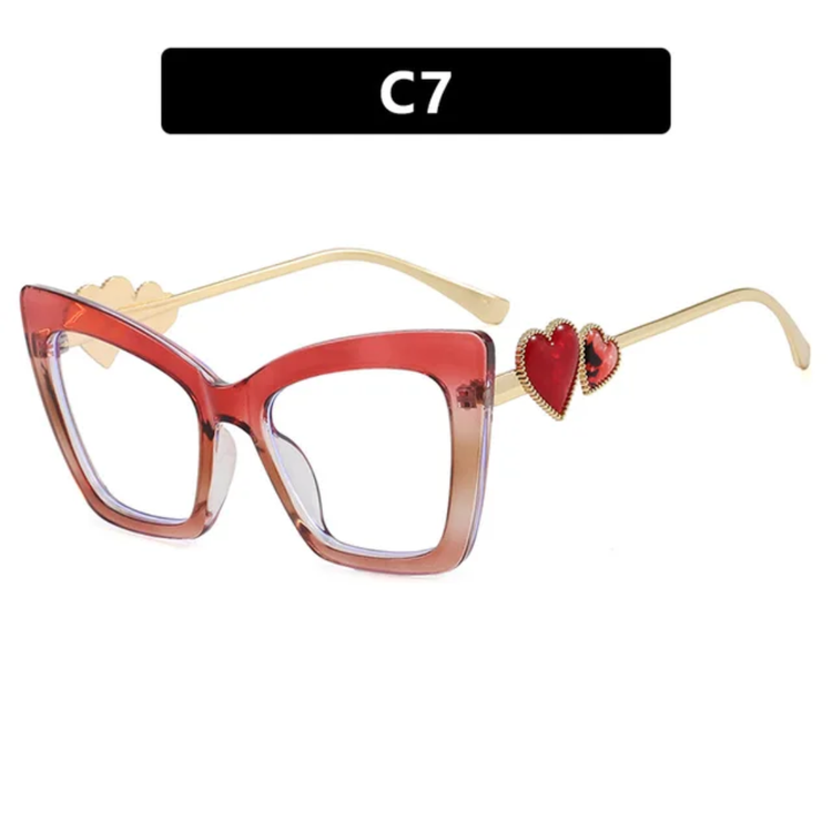 Lovern Women's Oversized Eye Frame  Anti-Blue Light Glasses