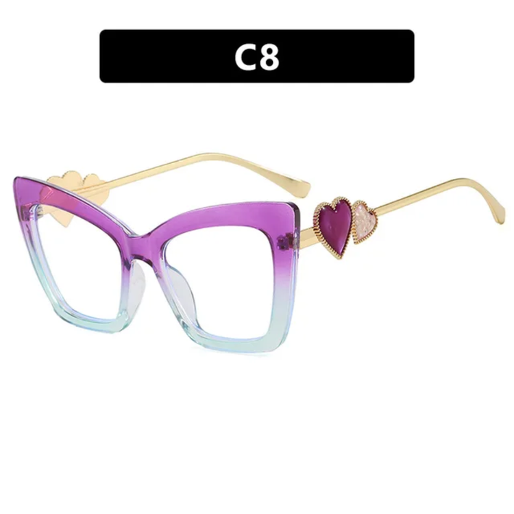 Lovern Women's Oversized Eye Frame  Anti-Blue Light Glasses