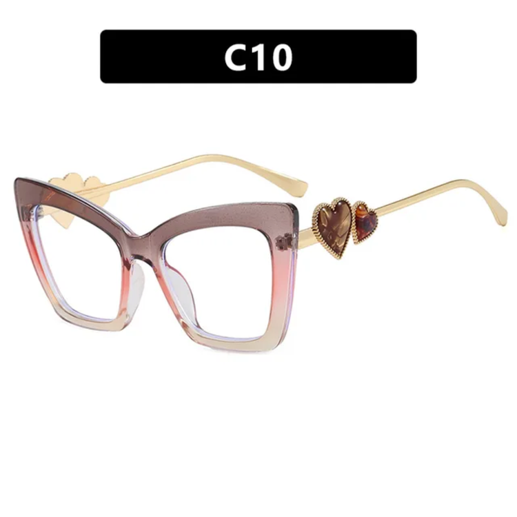 Lovern Women's Oversized Eye Frame  Anti-Blue Light Glasses