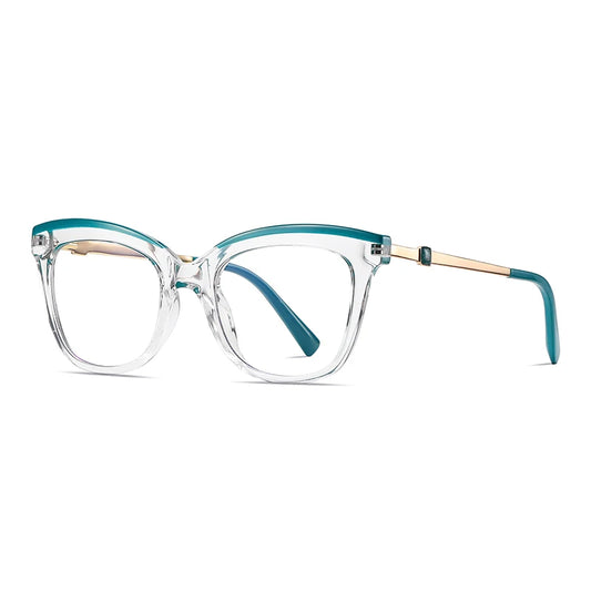 CELIN GOLD DETAIL  ANTI BLUE LIGHT CAT EYE FRAME GLASSES