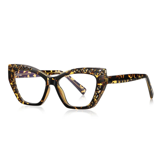 ROBYN WOMEN'S ANTI BLUE  LIGHT LASER CUT DETAIL CAT EYE FRAME GLASSES