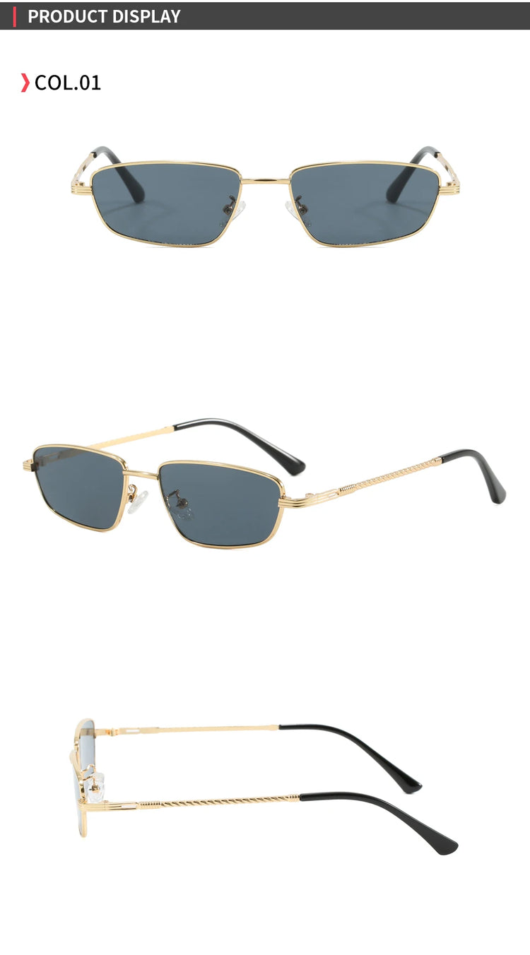 Drift  Metal Frame Unisex Small Rectangular UV400 Sunglasses