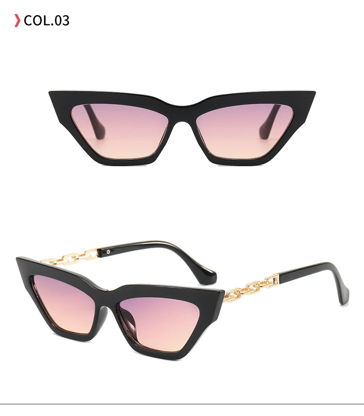 Willow Small Frame Women's Vintage Cat-Eye UV400 Sunglasses