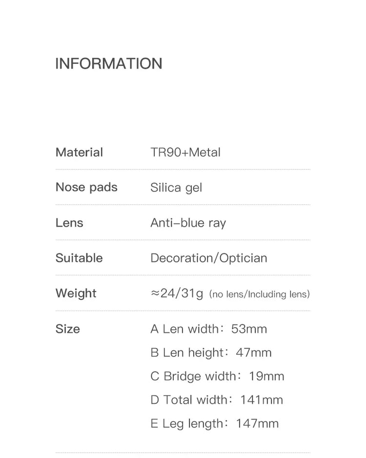 Freya Women's Cat-Eye Half-Rim Anti-Blue Light Glasses