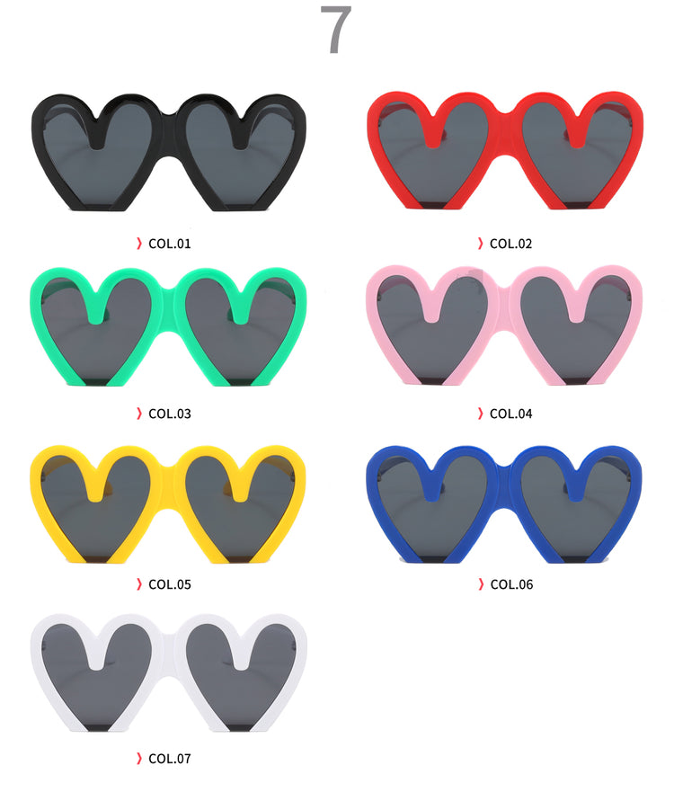 Amara Heart Shape UV400 Unisex Sunglasses