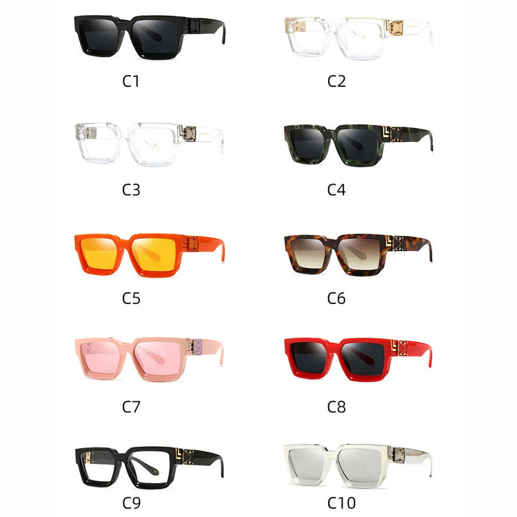 Billie Retro Unisex Square Frame UV400 Sunglasses