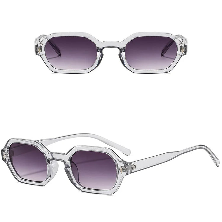 Pinnacle Retro Rectangle Frame Unisex UV400 Sunglasses