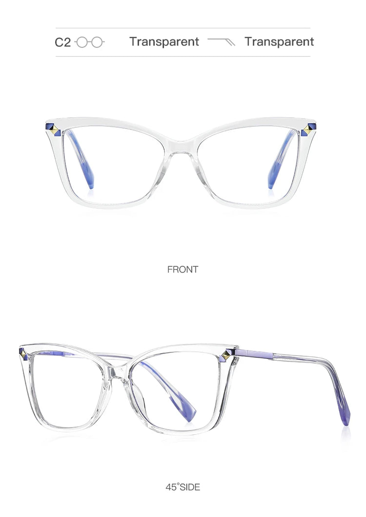 Aria Women's Square Frame Anti-Blue Light Glasses