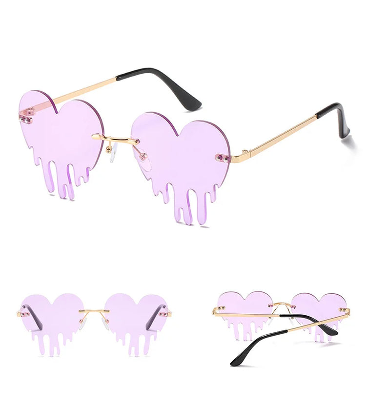 Amora Women’s Heart Drip UV400 Sunglasses