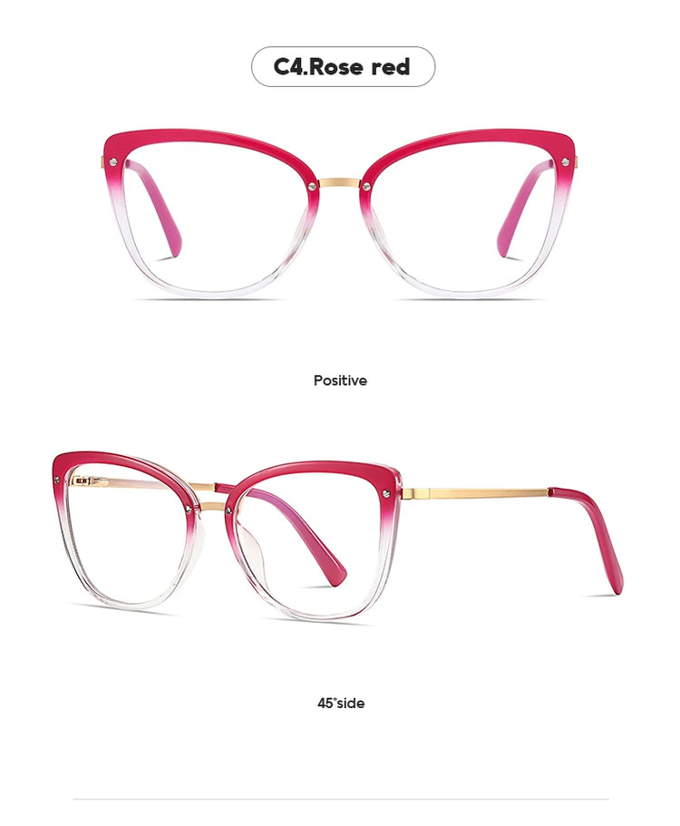 Fiora Women’s Cat Eye Anti-Blue Light Blocking Glasses