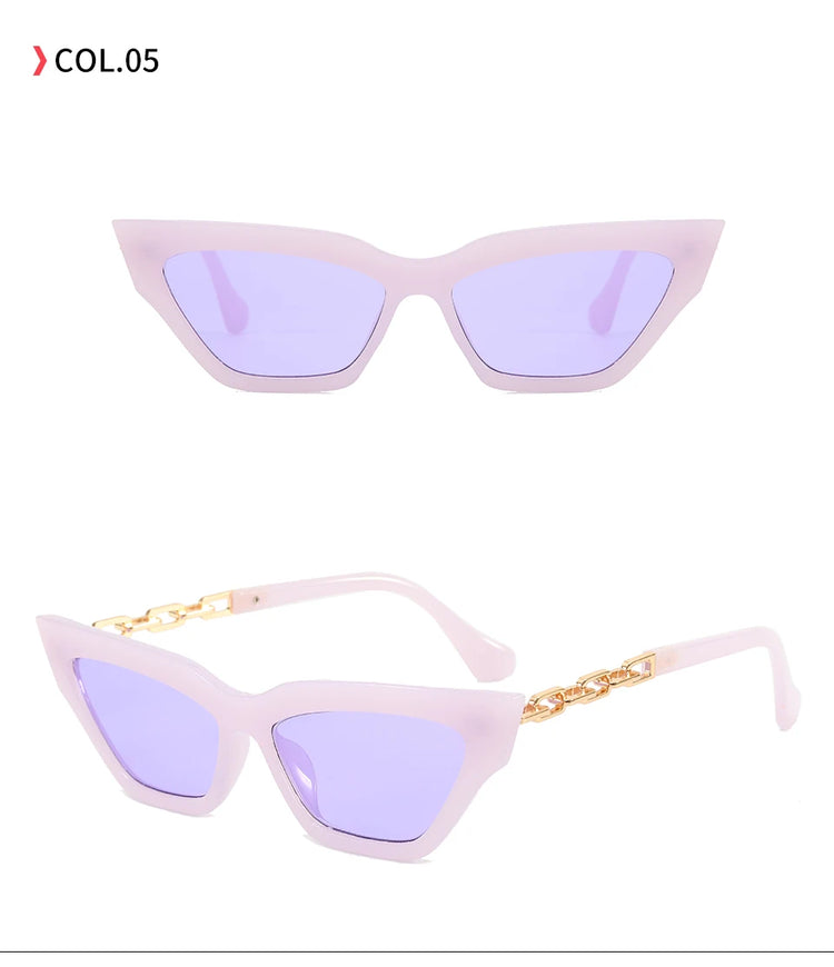 Willow Small Frame Women's Vintage Cat-Eye UV400 Sunglasses