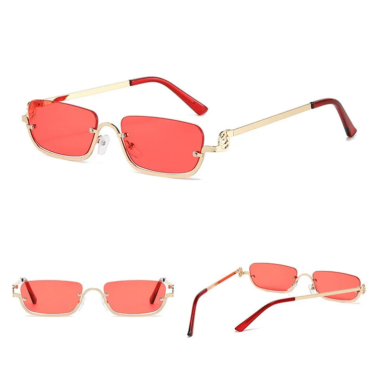 Daphne Womens Vintage Rectangular Half Frame UV400 SUnglasses