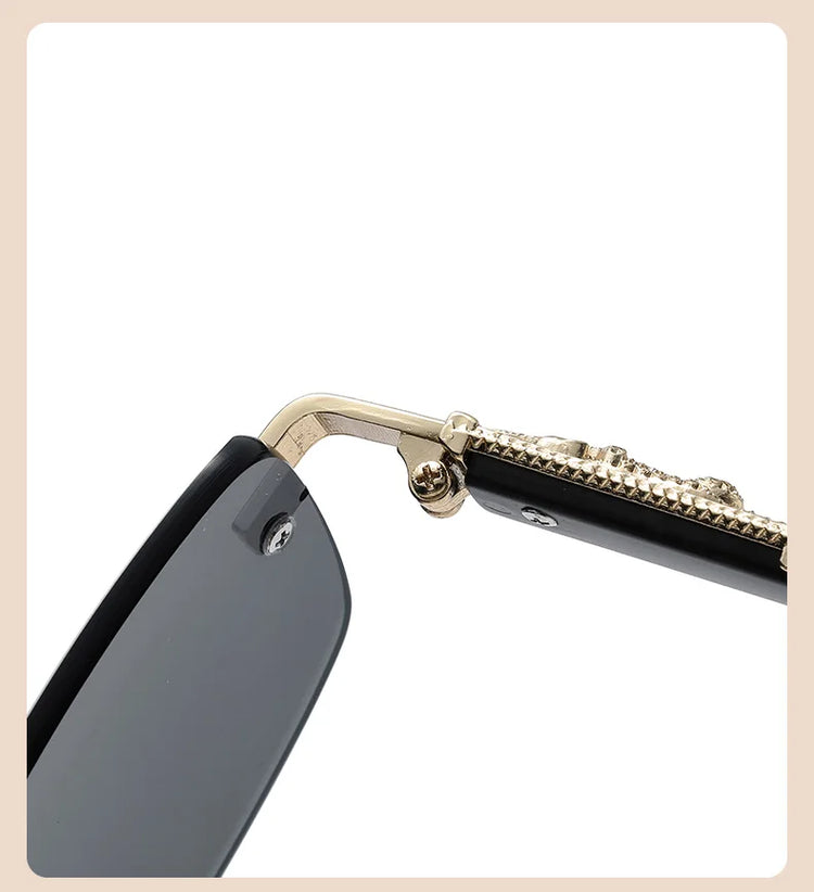 Jace Unisex Rectangle Rimless UV400 Sunglasses