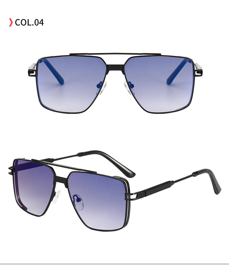 Dane Men's Metal Frame Gradient Lens UV400 Sunglasses