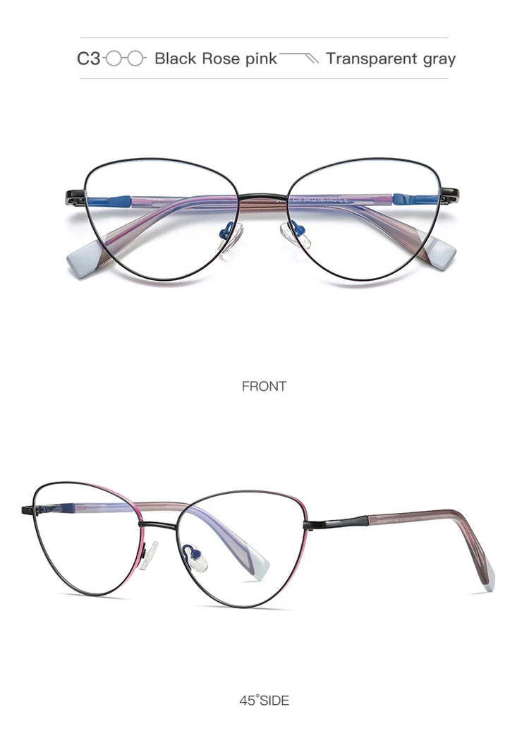 Archna Women's  Metal frame Cat Eye Anti-Blue Light Glasses