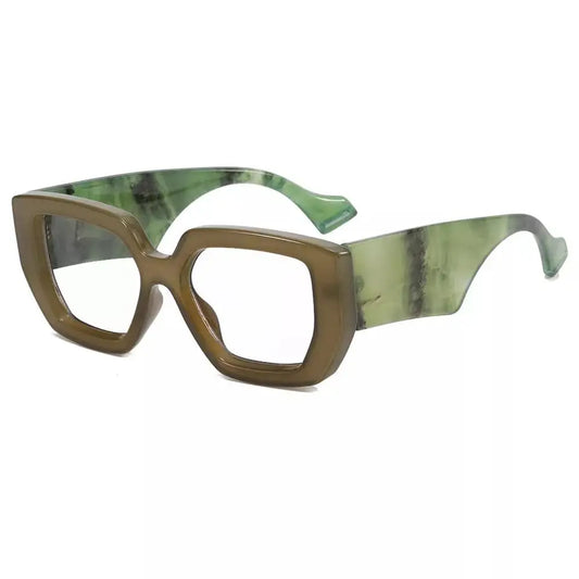 MICKEY THICK RETRO STYLE MARBLE DETAILED UNISEX ANTI BLUE LIGHT FRAMES