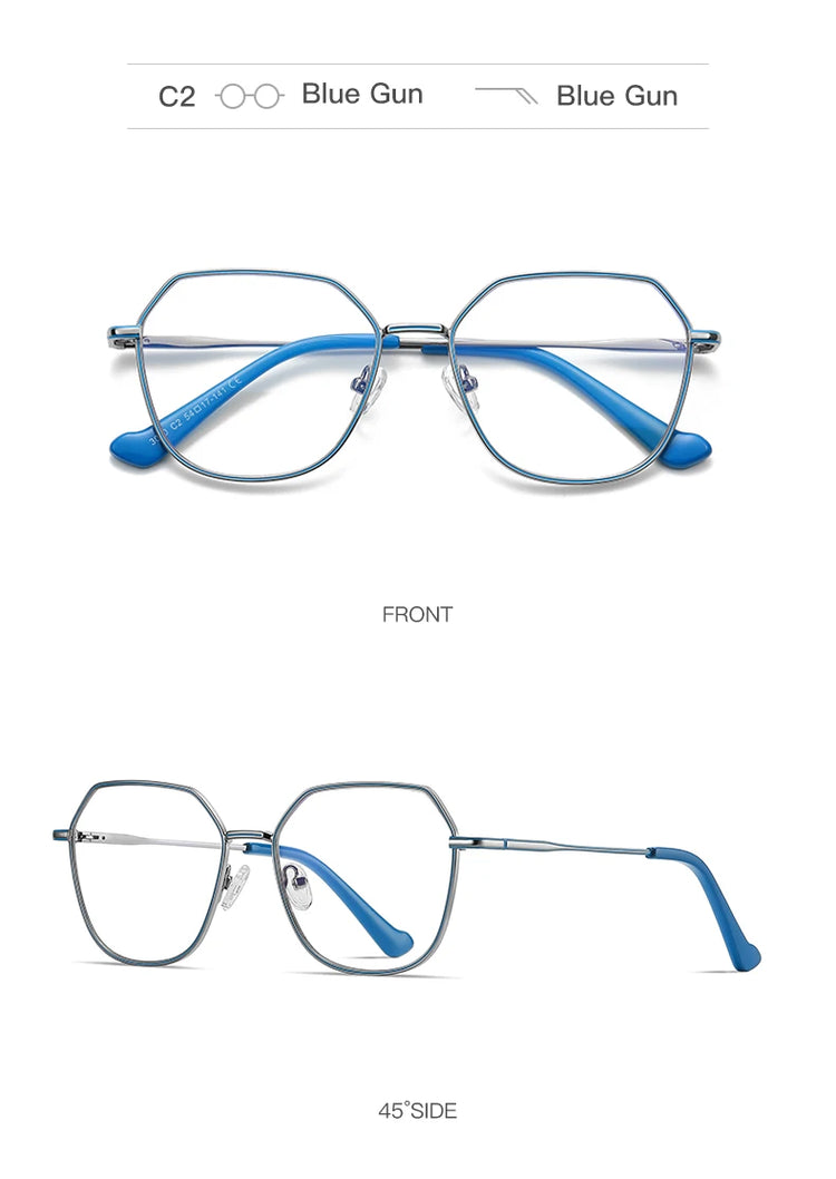 Women's Polygon Anti Blue Light Blocking Glasses