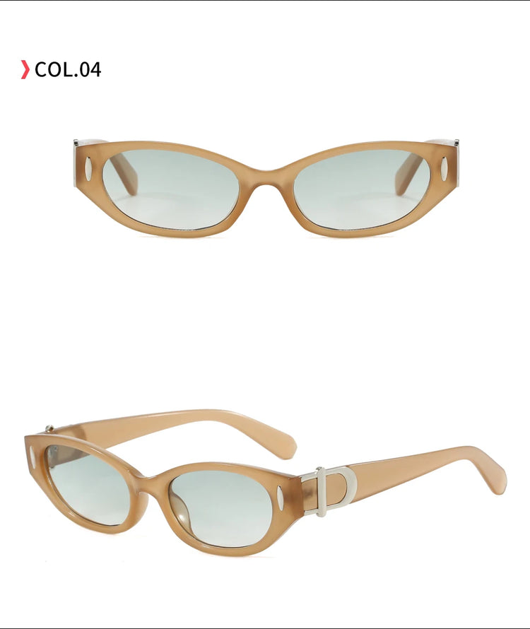 Essence Retro Unisex Small Rectangular Frame UV400 Sunglasses