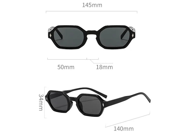 Icon Retro Rectangle Frame Unisex Anti-Blue Light Glasses