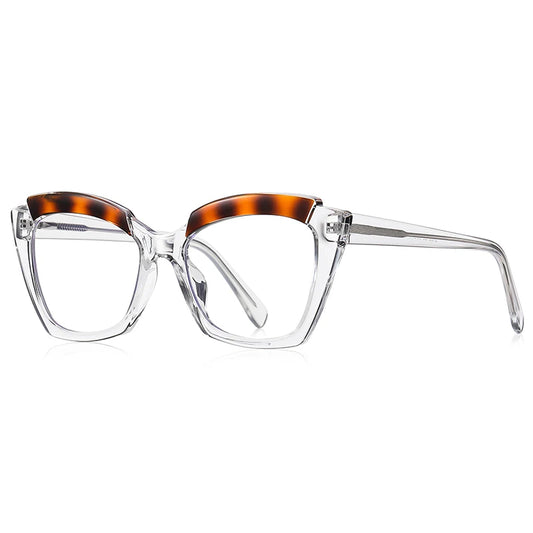 NICOLE TWO-TONE ANTI BLUE LIGHT CAT EYE FRAME GLASSES