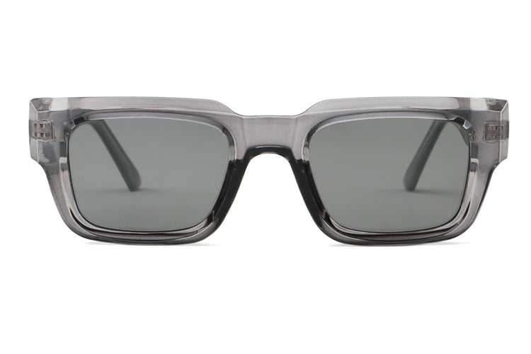 Vane Men's Vintage Thick Rectangle Frame Sunglasses